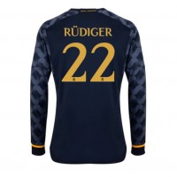 Real Madrid Antonio Rudiger #22 Bortedrakt 2023-24 Langermet